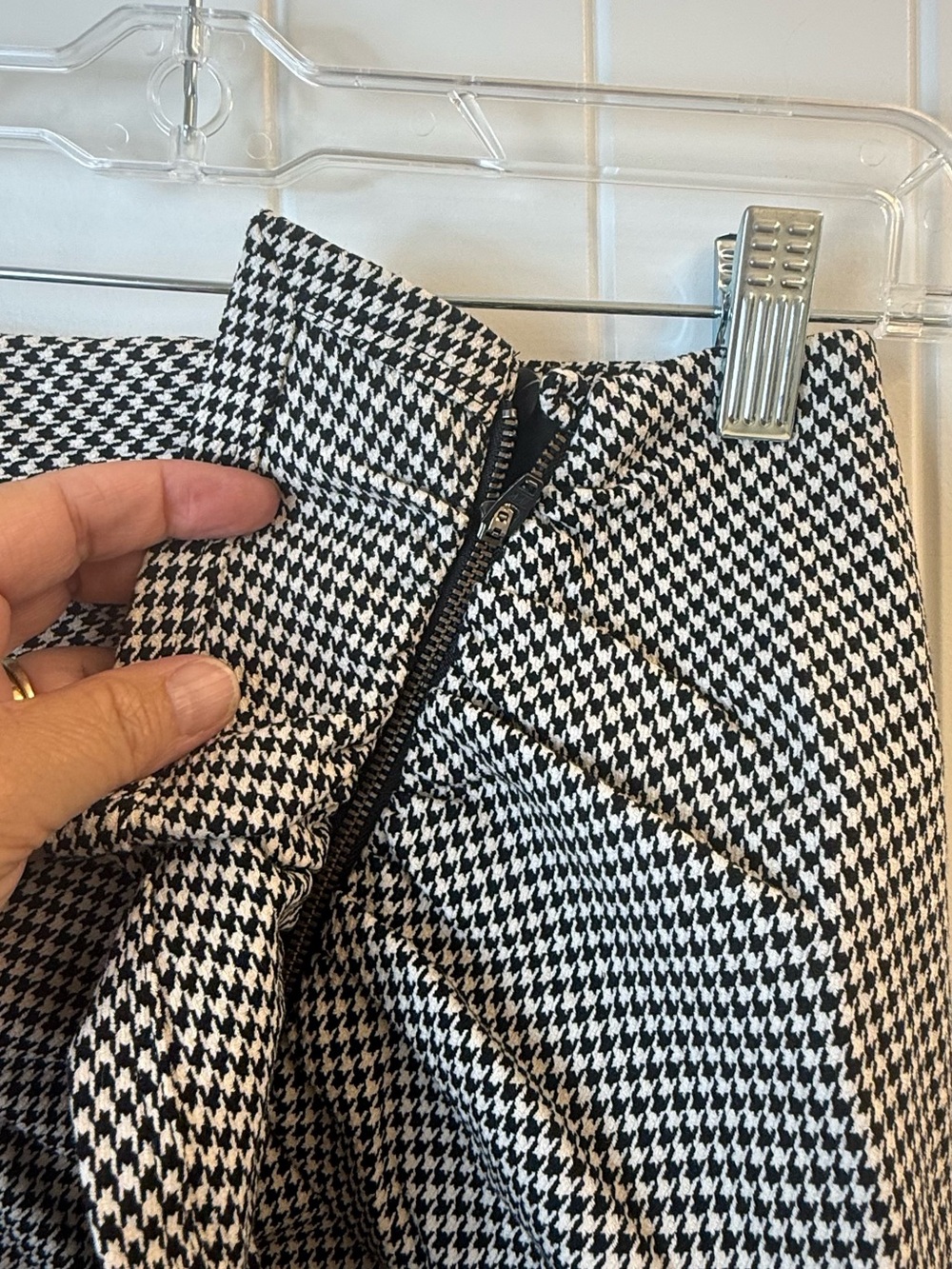 A.L.C. Jupiter Houndstooth Mini Skirt sz 0 - Picture 3 of 10